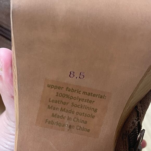 Jeffrey Campbell Mexique-3 Taupe Suede Platform Block Heel Bootie Size 8.5 - Picture 12 of 12